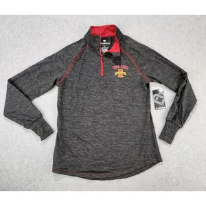 Iowa State Cyclones 1/4‎ Zip Pullover Women Size MEDIUM Colosseum Jacket Gray thumbnail 12