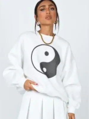 Princess Polly Yin Yang Sweatshirt thumbnail 1