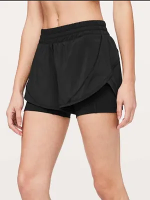 Lululemon Hotty Hot Squat Strong Shorts Lined Bike Biker Black thumbnail 2