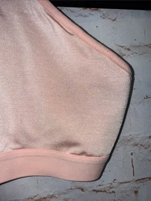 Nike Pink High-Neck Strappy Sports Bra no pads Med pullover gym workout thumbnail 3