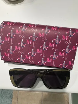 MaxMara Olive Brown Rectangle Women's Sunglasses thumbnail 5