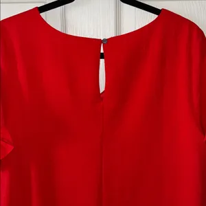 She + Sky Red V-Neck‎ Ruffle Sleeve Sisterhood Dress Sz L Autumn Wedding Guest thumbnail 6
