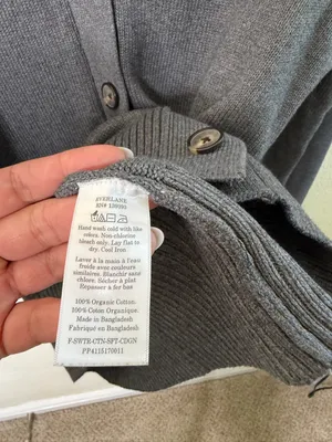Everlane Classic Cardigan in Everyday Cotton Gray Mens‎ Size S thumbnail 7