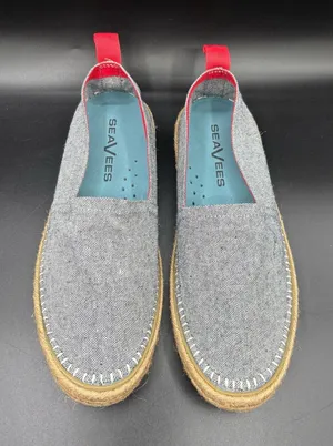 SeeVees Womens Avalon A Line‎ Espadrille Shoes Round Toe Blue White Red Size 10 thumbnail 1
