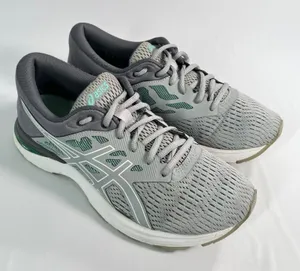 ASICS Gel-Flux 5 Running Shoes Women 8 Gray Silver Athletic Sneakers Comfort thumbnail 1