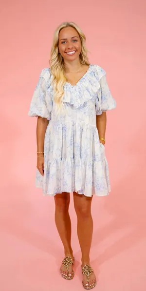 These Three Boutique Puff sleeve dress thumbnail 1