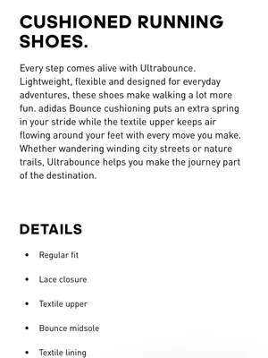 Adidas ultra bounce running shoe thumbnail 7