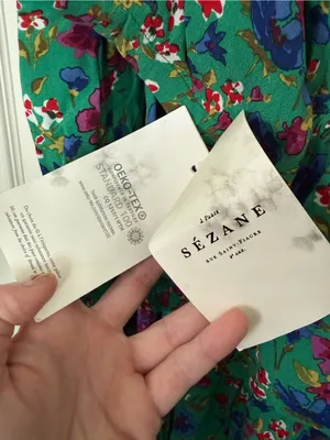 Sezane new with tags Penelope Green Floral Jumpsuit Size US 12 thumbnail 7