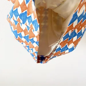 Anthropologie Maeve Ophelia Linen Blend Blue Multi Square Neck Geometric Mini Dress thumbnail 6