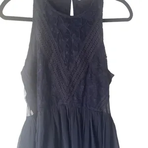 Abercrombie & Fitch Women Medium Blue‎ Lace Chiffon Fairy Grunge Mini Dress thumbnail 3