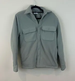 Aritzia TNA Cozy Fleece Boyfriend Shirt Shacket Jacket Sage Green 1 (XS) thumbnail 1