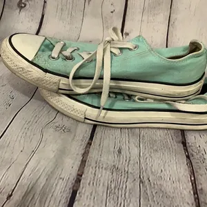 Converse Mint Green Low Tops - size 8 thumbnail 3