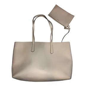 Kate Spade White Leather Tote Large Molly With Small Pouch Summer Bag Work thumbnail 2