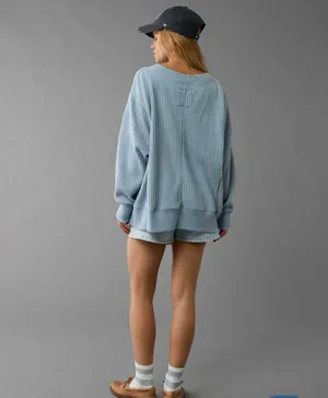 American Eagle Big Hug Waffle Sweatshirt thumbnail 2