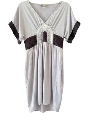 BCBGeneration Y2k Vintage Going Out Grey Empire Waist Babydoll Tunic Top 2 thumbnail 1