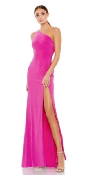 MAC DUGGAL One-Shoulder Jersey Body-Con Gown in Candy Pink Size US 4 thumbnail 12