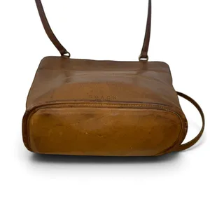 Vintage 90's Coach 9093 Tribeca Shopper Zip Top Tote Bag Y2K British Tan Leather thumbnail 8