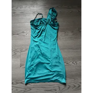 Arden B Teal Blue One Shoulder Ruched Bodycon Mini Dress Womens Cocktail Party thumbnail 3