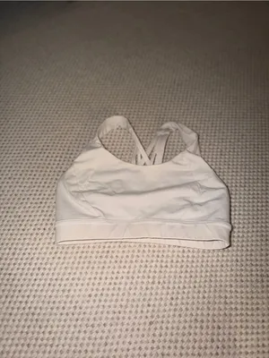 lululemon athletica White Scoop Sports Bra thumbnail 3