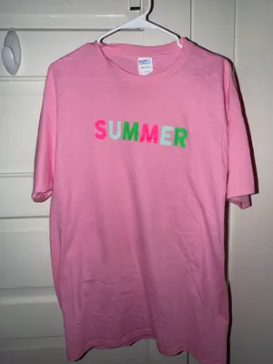 SUMMER pink graphic tee woman thumbnail 1