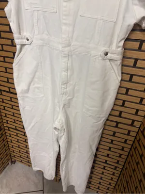 Good American white denim jumpsuit size 6 thumbnail 7