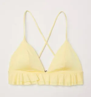 H&M Yellow Triangle Bikini Top thumbnail 1