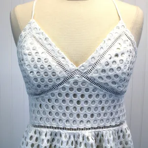Abercrombie & Fitch Womens S Crochet Mini‎ Dress Sleeveless White Boho Whimsy thumbnail 8