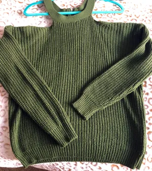Boutique Green Off The Shoulder Sweater thumbnail 1