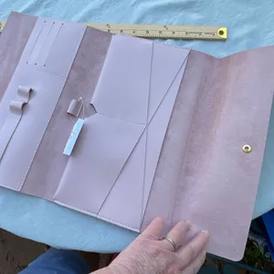 NWT Glass Ladder & Co pink portfolio or clutch thumbnail 7