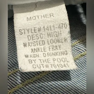MOTHER High waisted Looker ankle fray jeans size 26 thumbnail 12