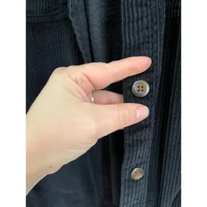 L.L.Bean‎ Comfort Corduroy Relaxed Shirt Black Button Down Sz S thumbnail 5