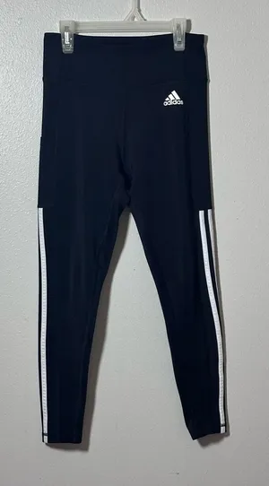 Adidas‎ Women Black Aeroready Athletic Leggings Pants size S thumbnail 1