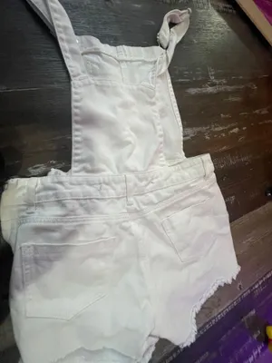 Francesca's White Overalls thumbnail 1