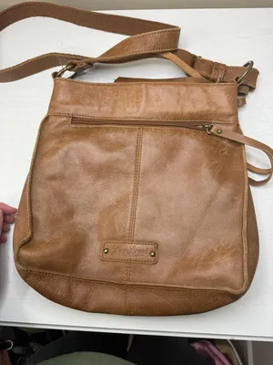 Lucky Brand Rayla Brown Leather Bohemian Crossbody Purse thumbnail 4
