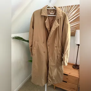 Good American Puffed Nylon Robe Coat in Good‎ Khaki oversized Size XXS/XS thumbnail 3