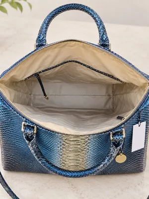 Brahmin Duxbury Serenity Meridian Embossed Leather Satchel NWT thumbnail 4