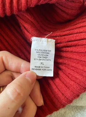 Timing Rust-Colored Ribbed Sweater Dress thumbnail 4