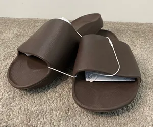 New Archies Brown Arch Support Slides Unisex M9/W10 thumbnail 1