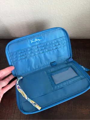 Retired Capri Blue Paisley Vera Bradley Tote & Wallet thumbnail 8