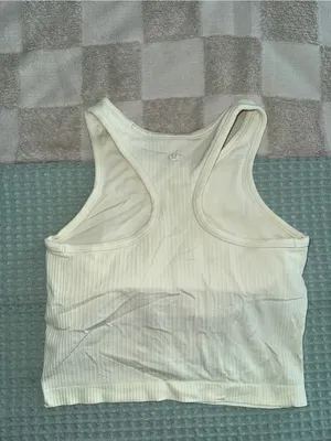 Lululemon Ebb To Street Racerback Crop Tank Top Dew Green size‎ 6 thumbnail 3