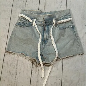 7 for all mankind blue denim shorts thumbnail 1