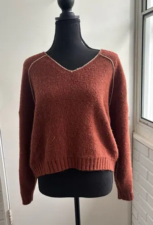 Anthropologie Wool Blend Sweater small‎ cottagecore winter layered holiday thumbnail 1