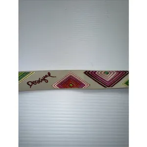 Unique Desigual Authentic White‎ Brightly Embroidered Belt Boho thumbnail 10