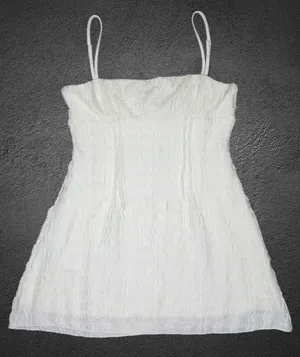 NEW Princess Polly Melrose Nights Mini Dress Womens 6 Cream Textured Sexy Classy Cocktail Party thumbnail 6