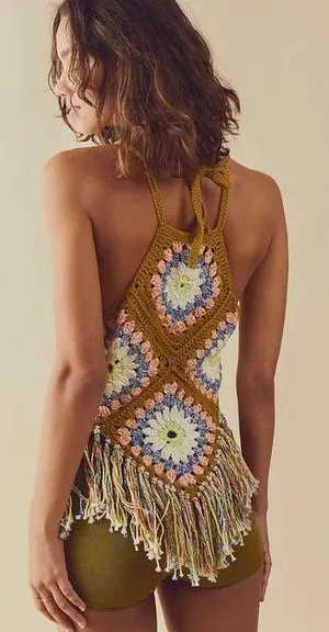 Free People Summer Of Love Halter Top thumbnail 4