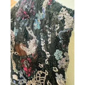 Bronx & Banco Black Sequin Multicolored Sweetheart Neckline Jumpsuit Size S thumbnail 15