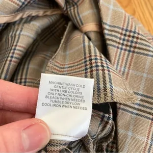 NEW NWT MODCLOTH Plaid Appeal Vest Jumpsuit Tan Brown Blue Sleeveless Retro 70s thumbnail 12