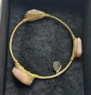 Bourbon and Bowties Rose quartz stones bracelet thumbnail 1