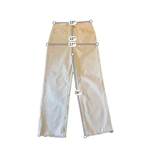 Joe’s jeans high rise white crop jeans wide leg size 25 thumbnail 3