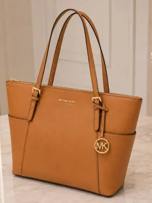 Michael Kors East West Large Pink Crossgrain Leather Tote NWT thumbnail 2